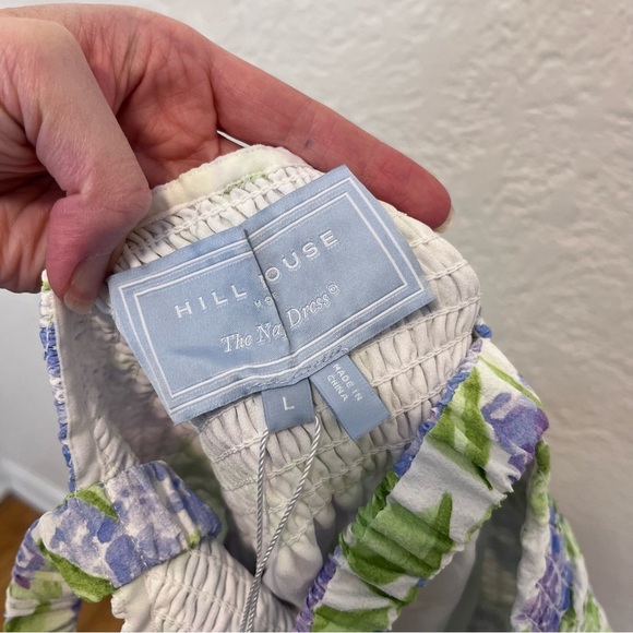 NWOT Hill House Floral Mini Dress - White, Purple, Green - Picture 11 of 12